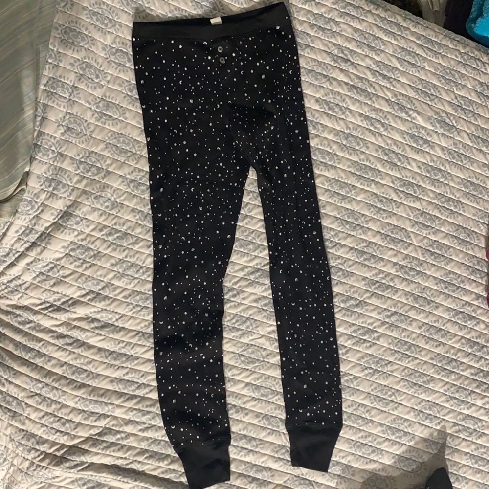 Black lounge pants with white dots,stars& planets